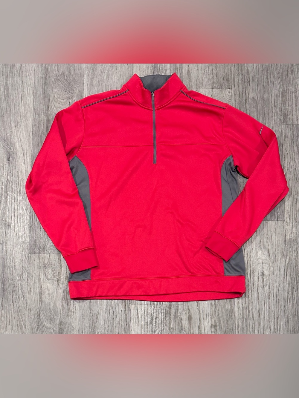 Nike Golf Men’s Quarter Zip Red Sweater Pullover Size Large